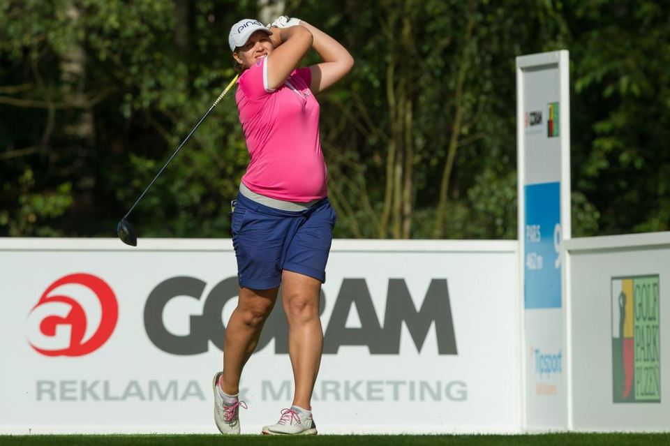 Liz Young will be hoping for a slight improvement in her second round to make the projected cut