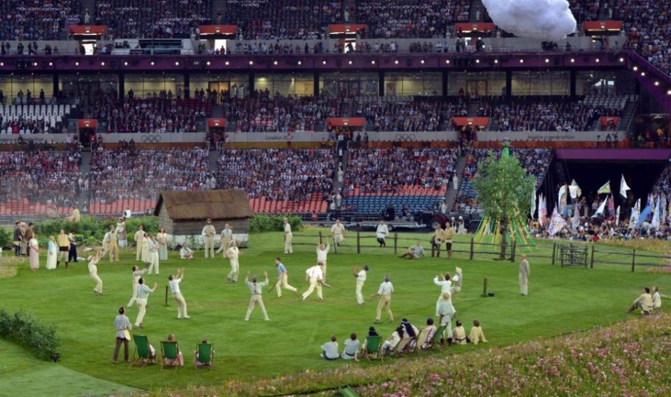  The opening ceremony at London 2012 contained re-enactment of historic cricket match