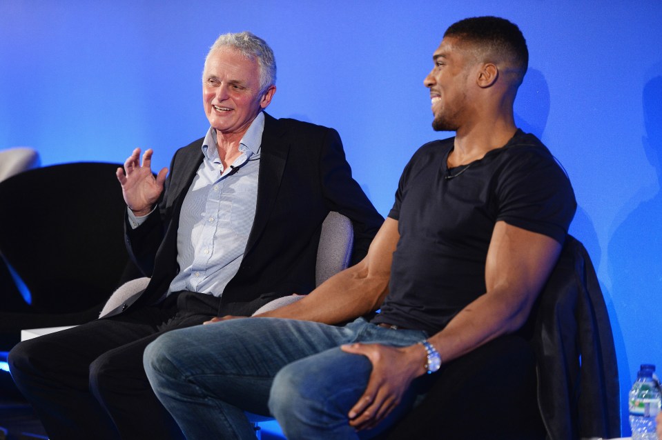 LONDON, ENGLAND - APRIL 20: Professor Steve Peters and Anthony Joshua, Heavyweight Champion during A Winning Mind-Set: in Sport and Business part of Advertising Week Europe 2016 day 3 at Picturehouse Central on April 20, 2016 in London, England. (Photo by Jeff Spicer/Getty Images for Advertising Week Europe)