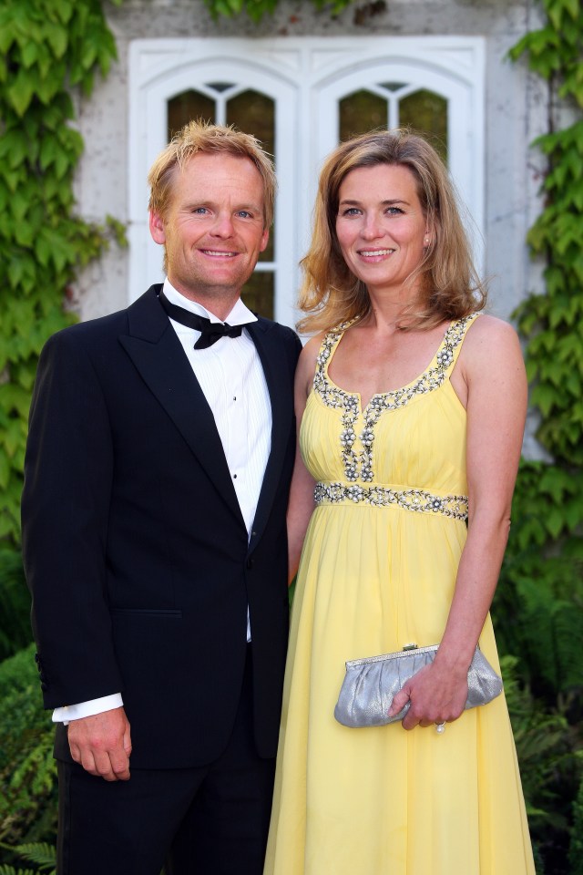 WENTWORTH, ENGLAND - MAY 19: Soren Kjeldsen of Denmark and wife Charlotte pose at The European Tour Dinner during the BMW PGA Championship at Wentworth on May 19, 2009 in Virginia Water, England. (Photo by Andrew Redington/Getty Images)