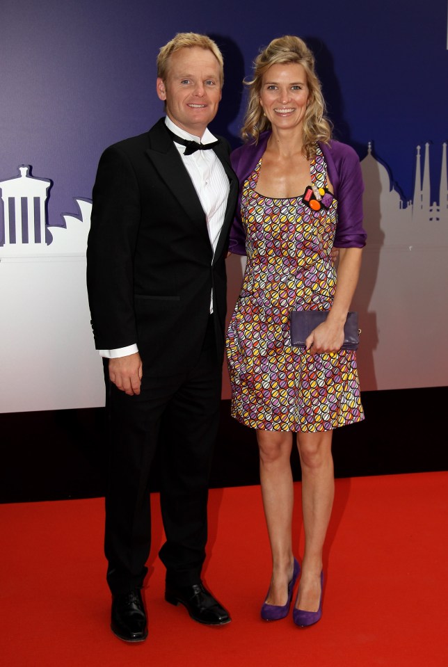 VIRGINIA WATER, ENGLAND - MAY 18: Soren Kjeldsen of Denmark and wife Charlotte arrive at the 2010 Tour Dinner prior to the BMW PGA Championship on the West Course at Wentworth on May 18, 2010 in Virginia Water, England. (Photo by Ross Kinnaird/Getty Images)