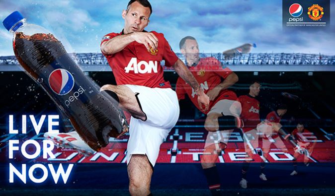  Ryan Giggs in an advert for Coca-Cola rivals Pepsi