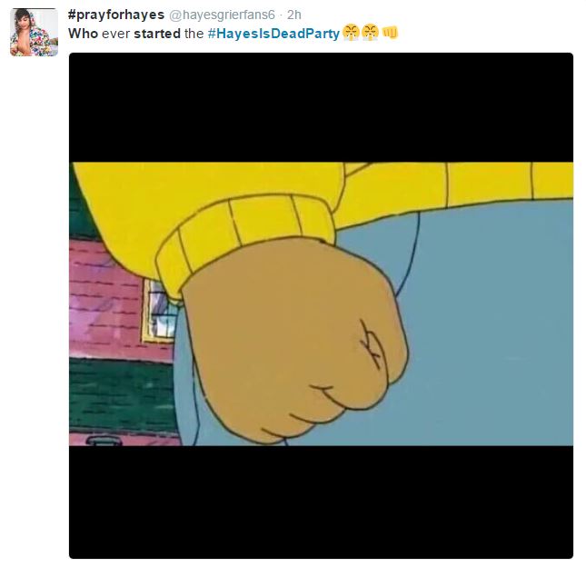 Social media lovers were NOT happy about the vile 'jokes' made about Hayes' predicament