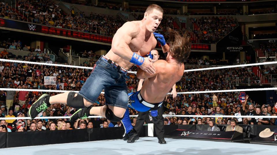 John Cena went hammer and tongs in his match