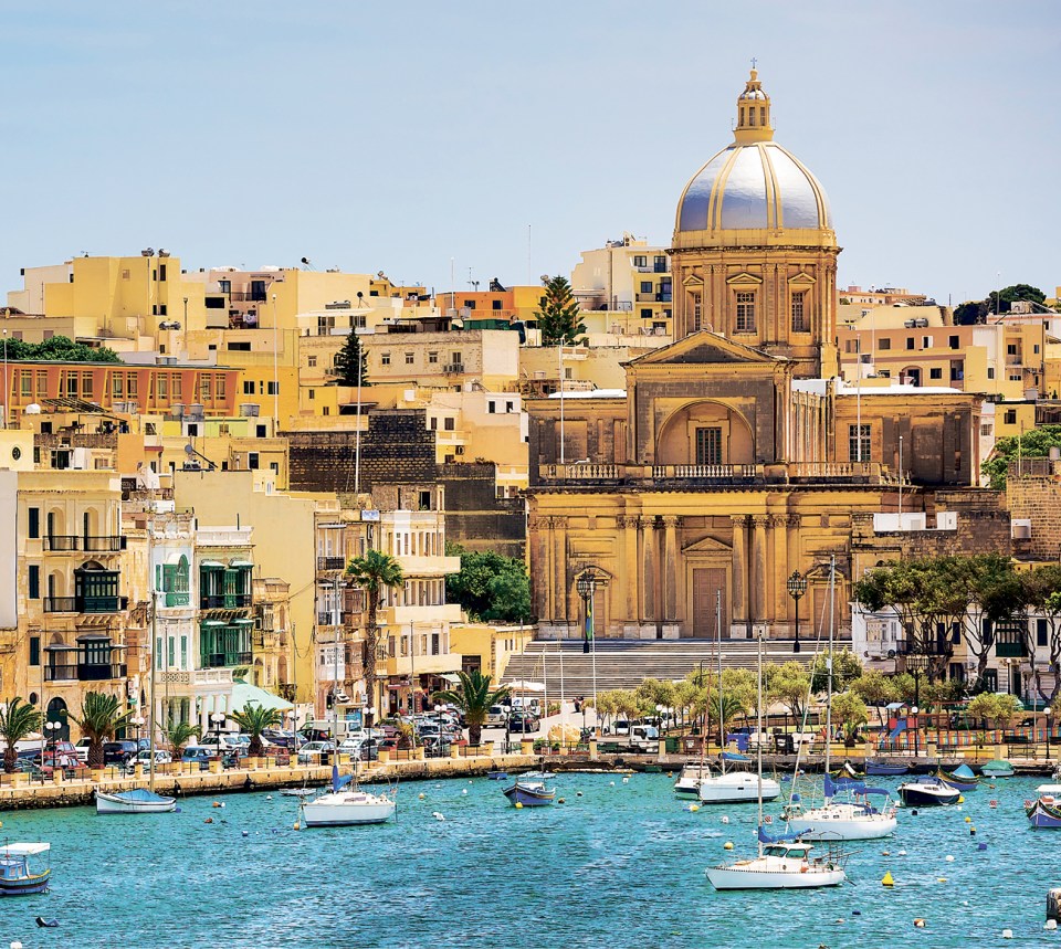 Valetta in Malta is one of the stop-overs