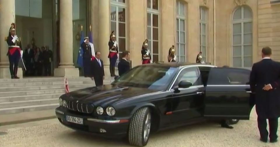  May pulled up to the Elysee Palace