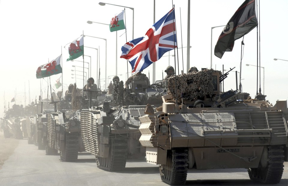 Armoured vehicles in Basra