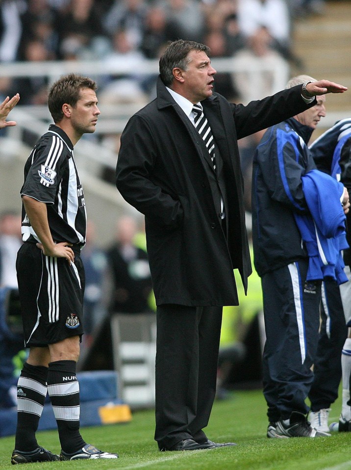 Michael Owen and Sam Allardyce worked together during his time at Newcastle