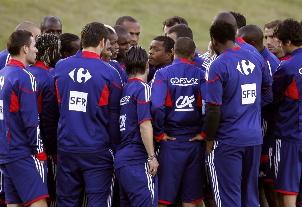  Patrice Evra was captain in 2010 when French players went on strike at World Cup