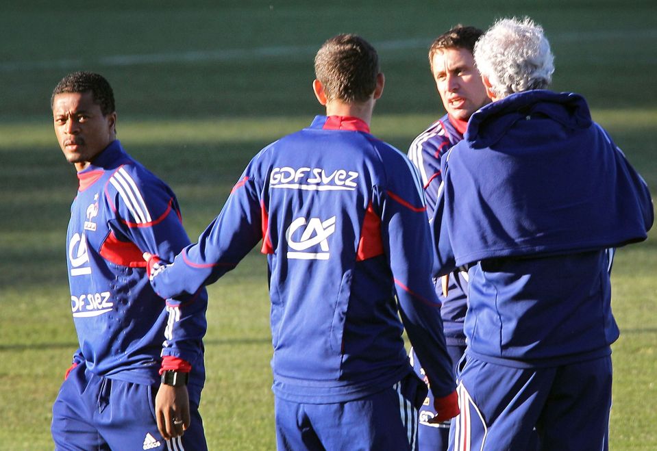  Patrice Evra walks away from training session during shambolic 2010 World Cup