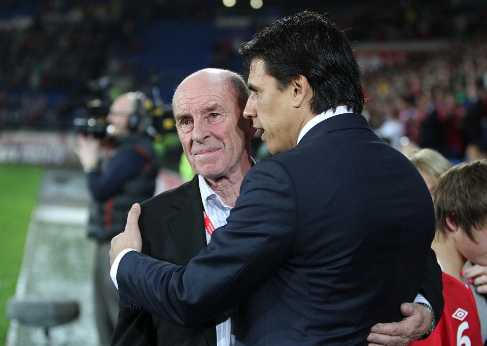  Chris Coleman with Speed's father Roger