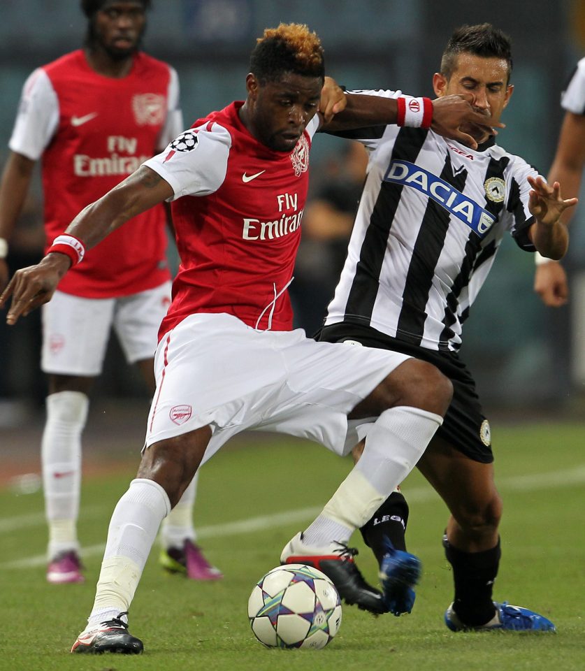 Song battles for Arsenal against Udinese in the Champions League