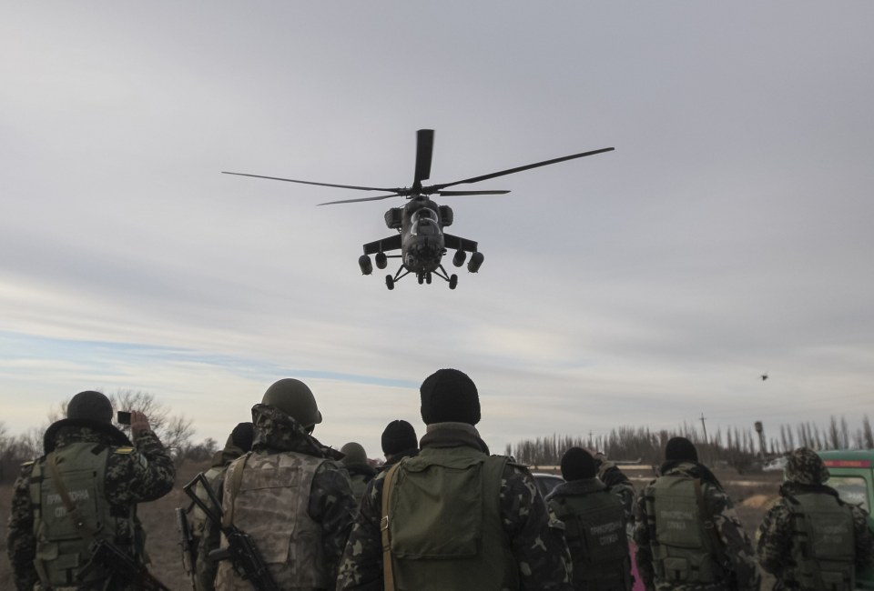  A Russian army MI-35 military helicopter