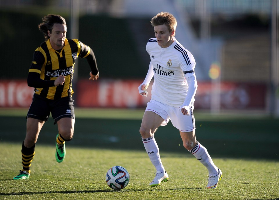  Odegaard hasn't made a great impact in Madrid's Castilla reserve side