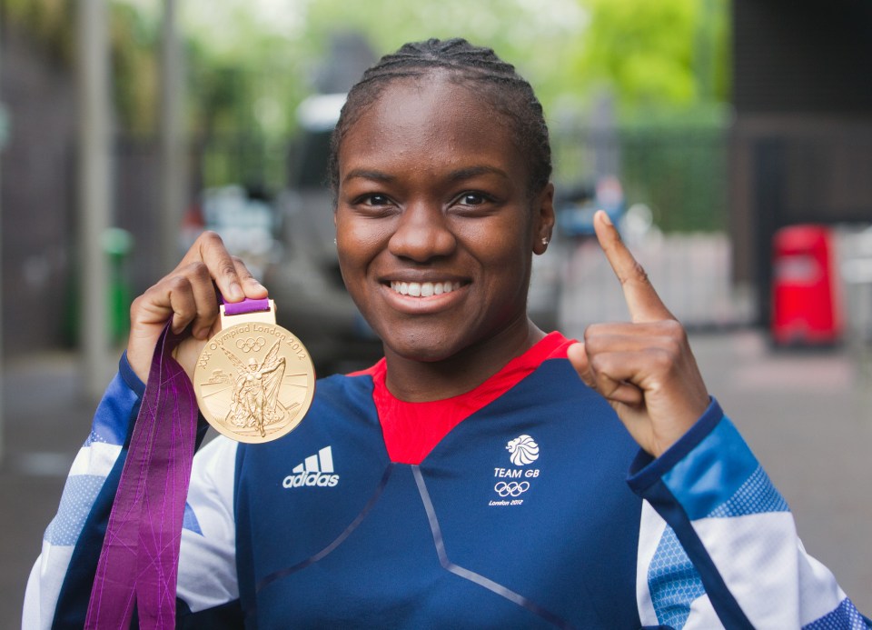  Boxer Nicola Adams with the gold she won at London 2012