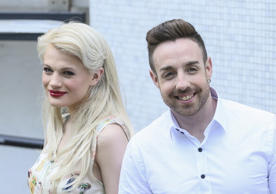 Stevie Ritchie and Chloe Jasmine Whichella leaving the ITV studios, London.