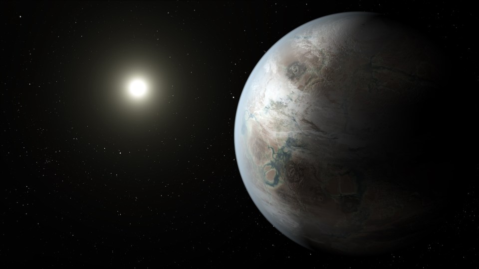  An artist's impression of an alien world orbiting a distant star