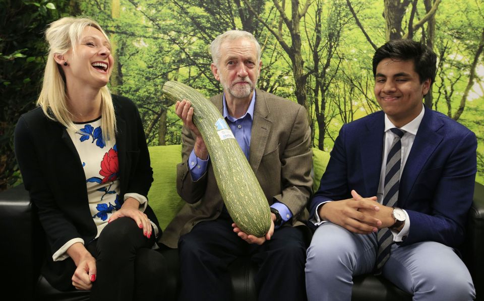  This picture of Corbyn posing with a marrow at Labour party conference went viral