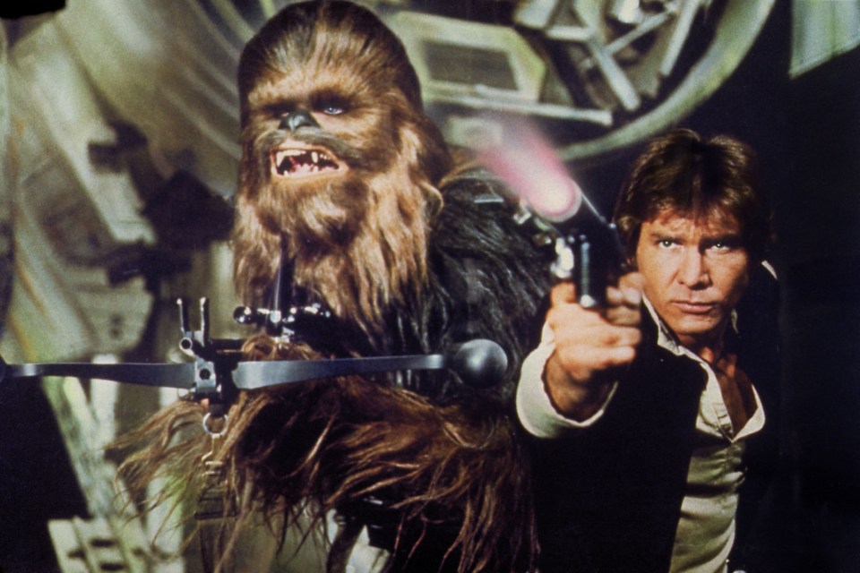  Harrison Ford pictured in the original trilogy alongside his sidekick Chewbacca