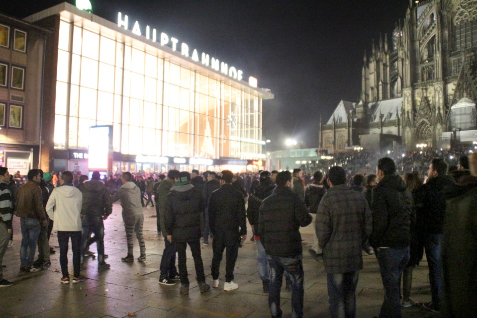  New Year's Eve mass sexual assaults took place throughout Germany. Here the scene outside the train station on the night of the assaults is pictured