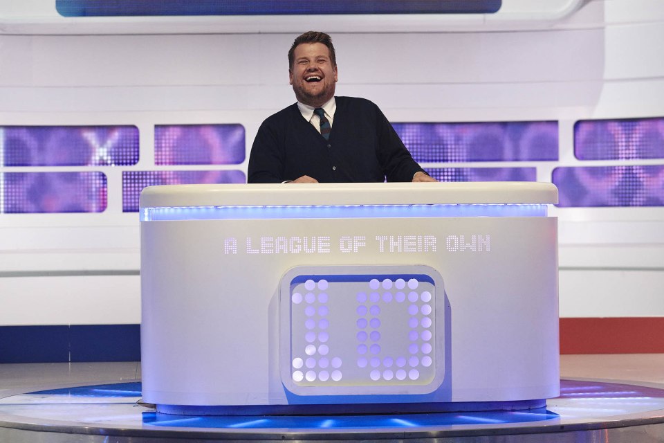  Hilarious ... host James Corden sang the Strictly theme tune during one of Jamie's challenges