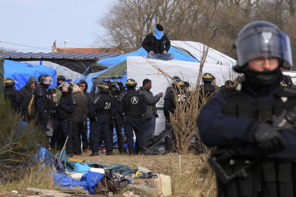 The destruction of the camp saw clashes between riot police and demonstrators