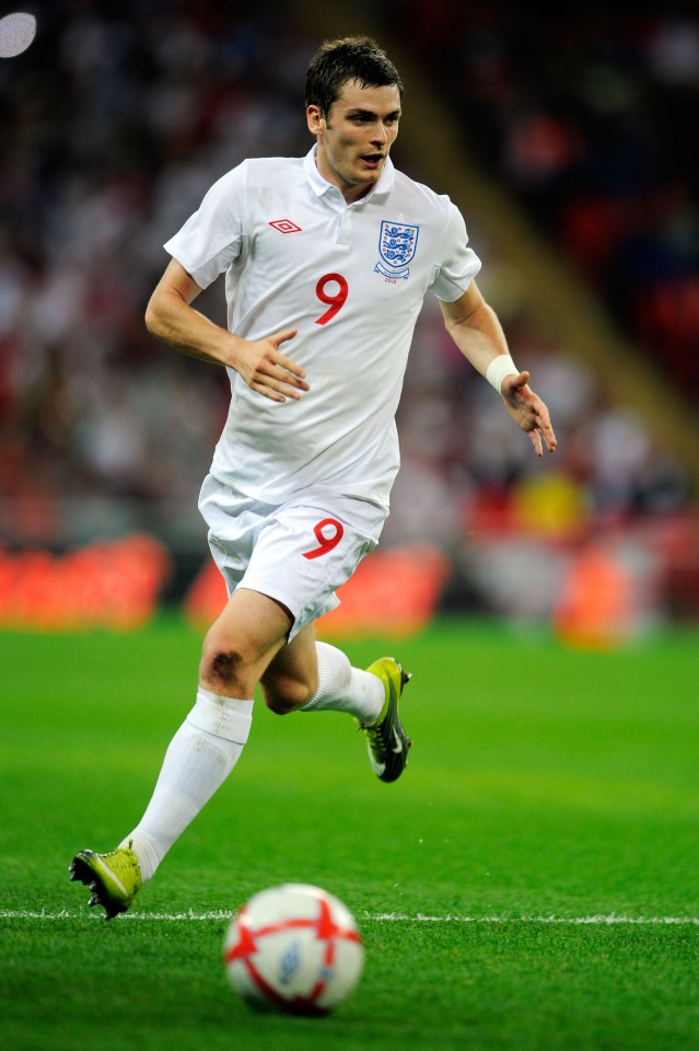 Adam Johnson playing for England