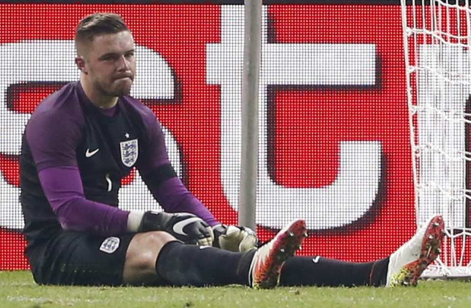  Jack Butland missed the Euros after breaking an ankle against German6y