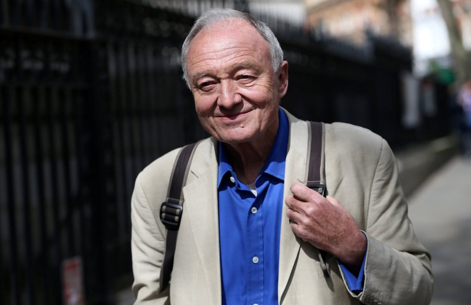 Former London mayor Ken Livingstone leaves after appearing on the LBC radio station in London