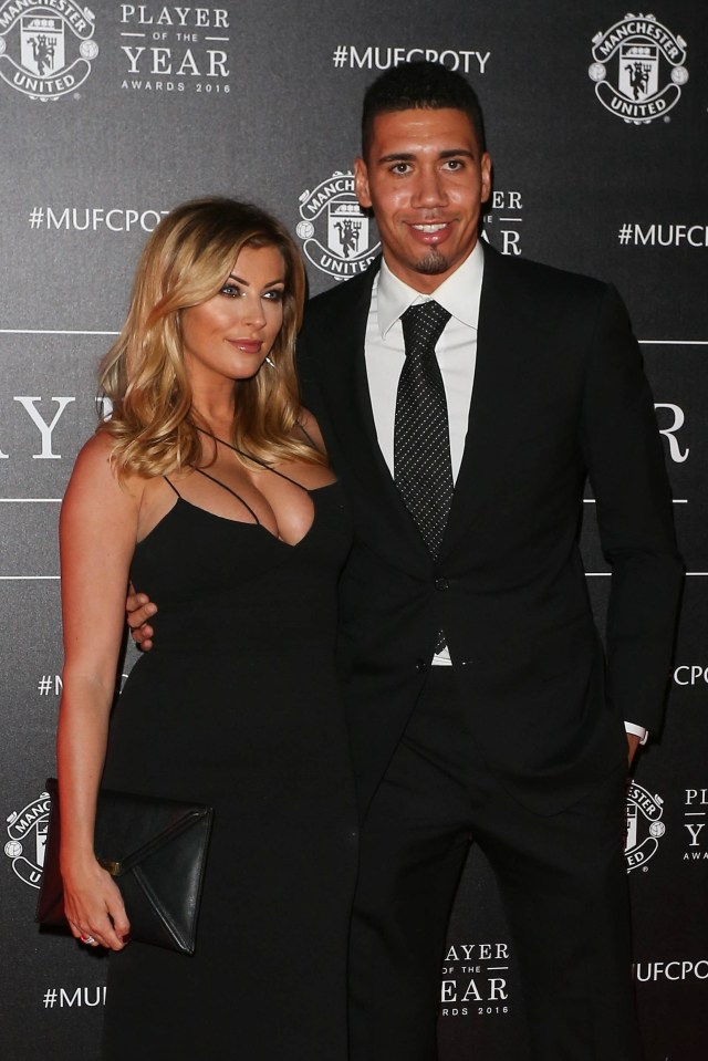 Chris Smalling has been enjoying a break with partner Sam Cooke