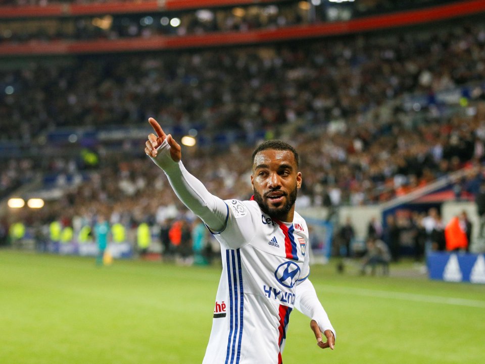 Football Soccer - Olympique Lyon v Monaco - French Ligue 1 - Grand Stade stadium, Decines, France - 7/5/2016 Olympique Lyon's Alexandre Lacazette reacts after scoring. REUTERS/Robert Pratta