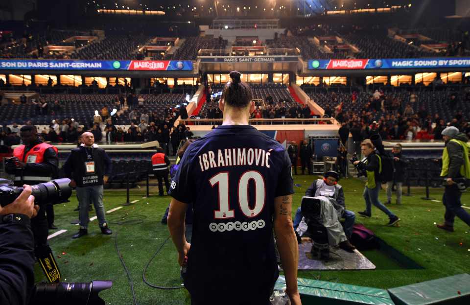 Zlatan Ibrahimovic wore the No10 shirt during his spell at Paris Saint-Germain