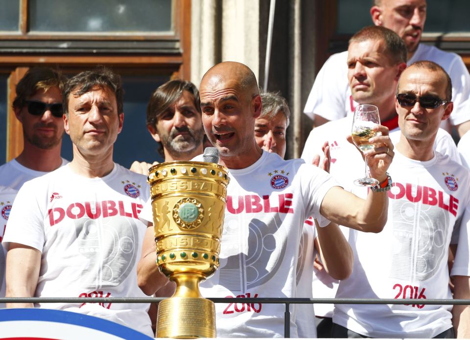 Pep Guardiola left Bayern Munich with the Bundesliga title 