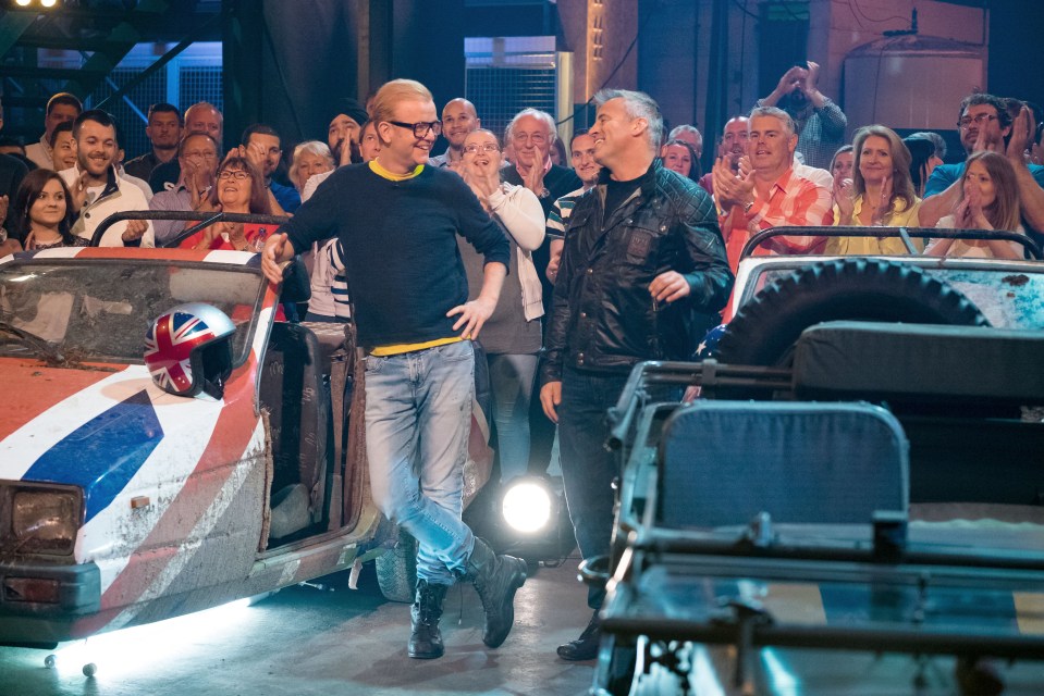 Hosts Chris Evans and Matt Le Blanc on Top Gear