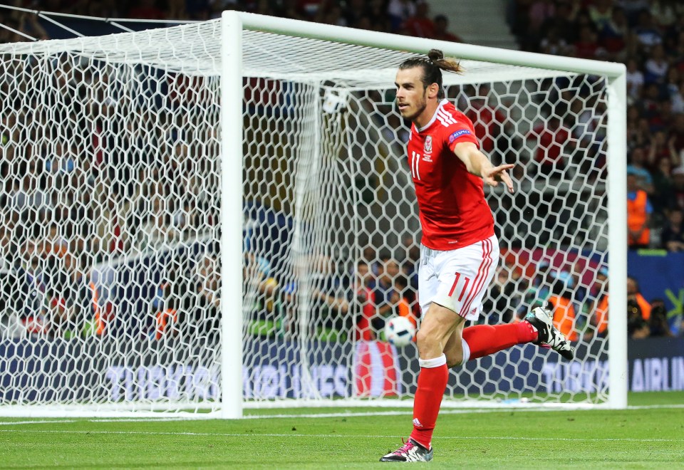  Wales talisman Gareth Bale scred three goals as Wales reached Euro 2016 semi-finals