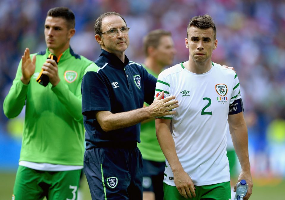  Martin O'Neill consoled a gutted Seamus Coleman after they were knocked out of Euro 2016 by hosts France