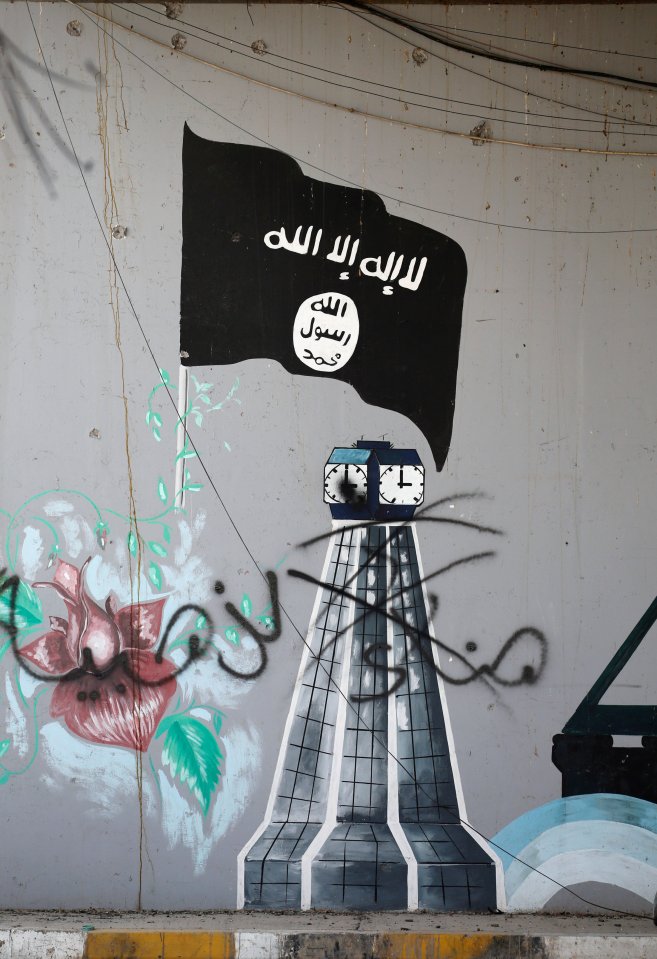  Most ISIS paintings have already been covered up by victorious Iraqi fighters, although some sick ISIS flags remain in the city