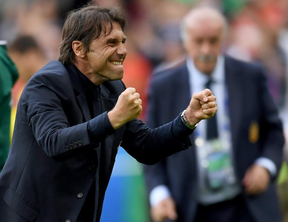  Conte at Euro 2016 following an impressive victory against holders Spain