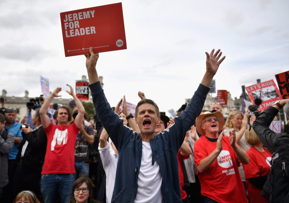  Momentum members are passionate supporters of Labour leader Jeremy Corbyn