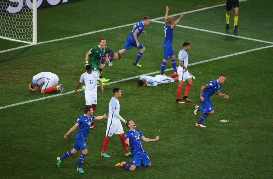  England were dumped out of Euro 2016 after losing 2-1 to Iceland