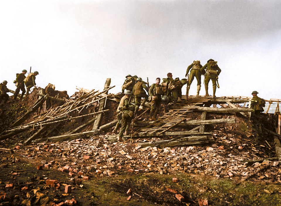  Soldiers after crossing the River Somme