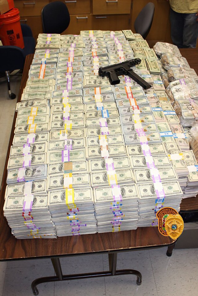  Busted...Miami cops report the massive find as their biggest yet