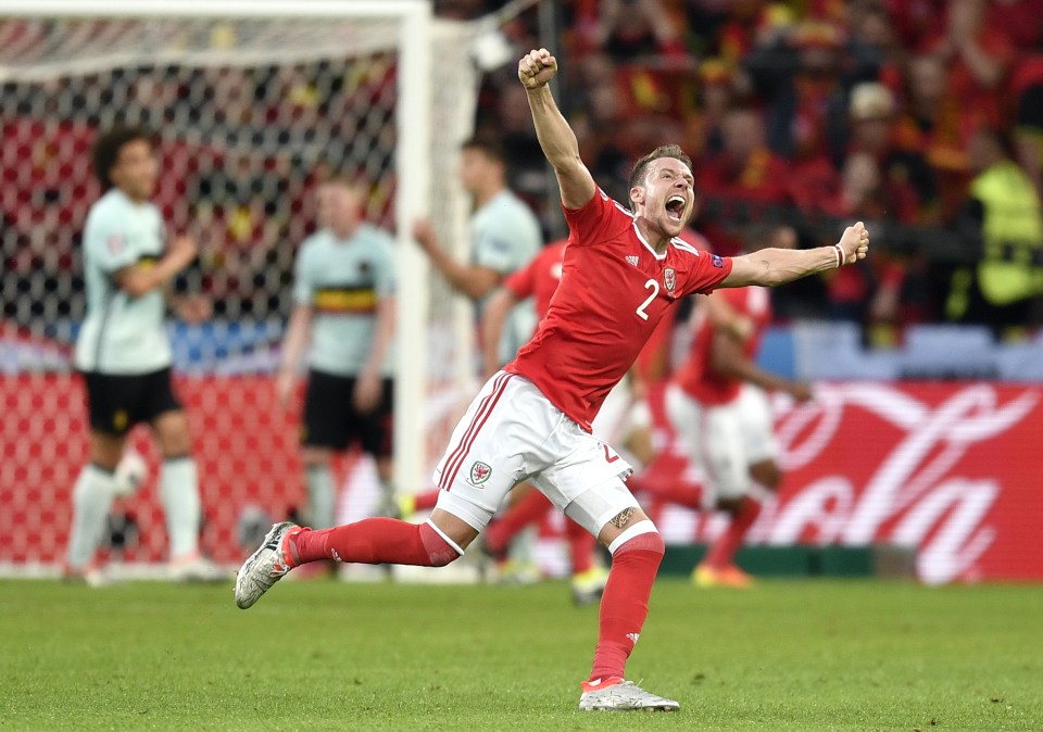  Chris Gunter helped Wales to reach the Euro 2016 semi-finals