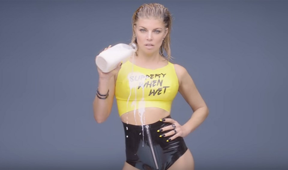 Fergie split her milk before she could drink up