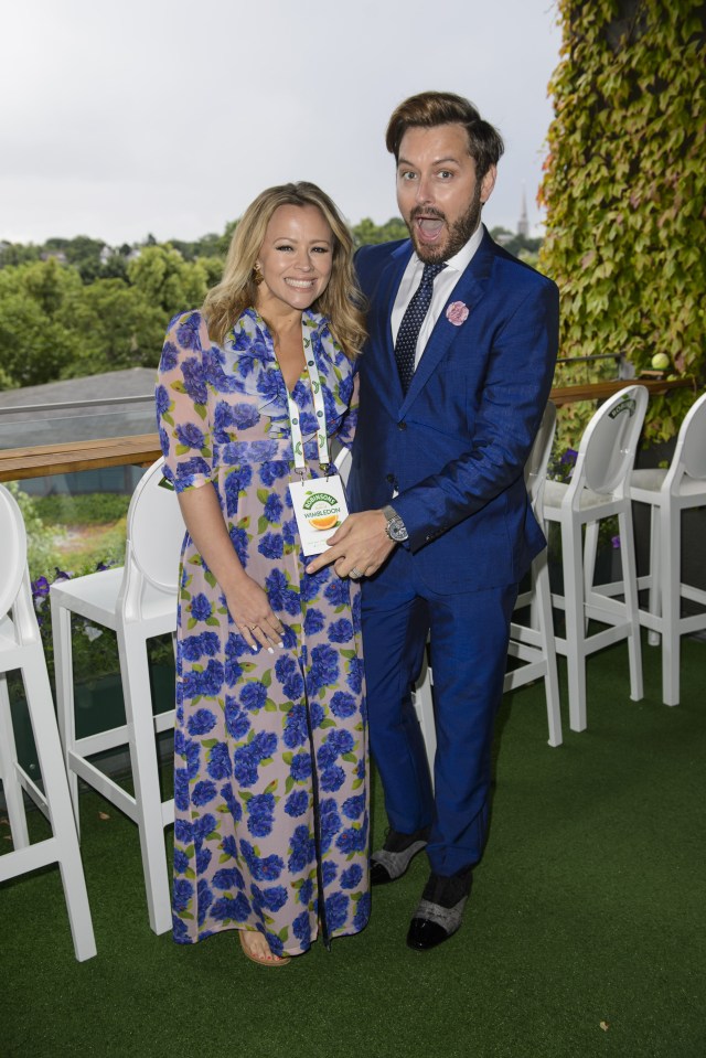 Kimberley Walsh attended the tennis tournament with Brian Dowling