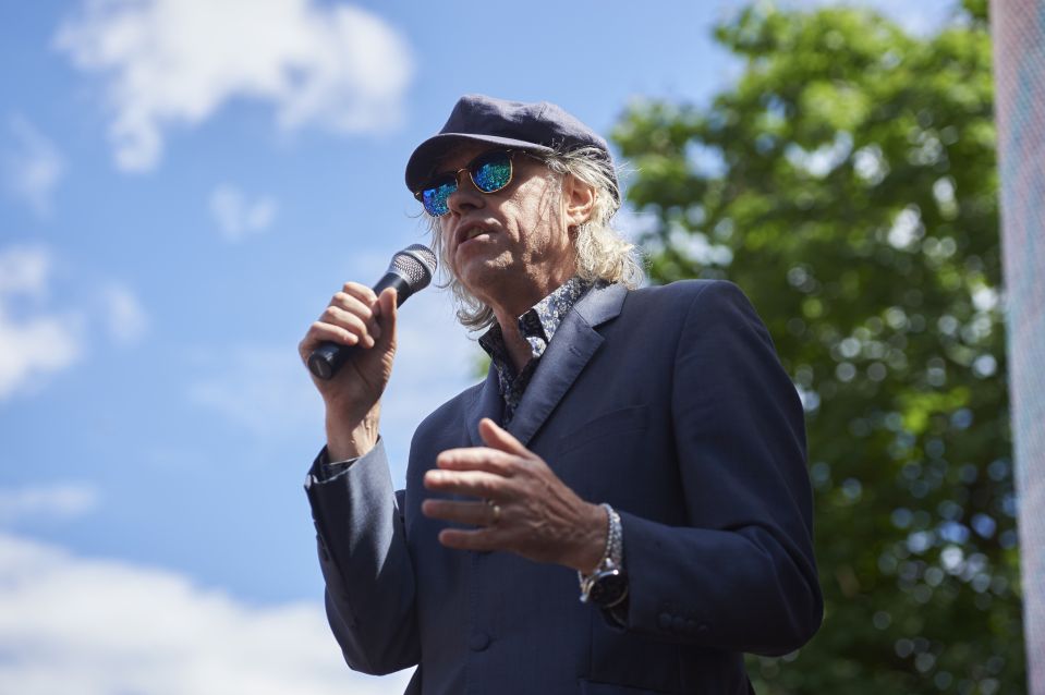 Irish singer Bob Geldof has often been outspoken about issues, particularly about politics and Brexit