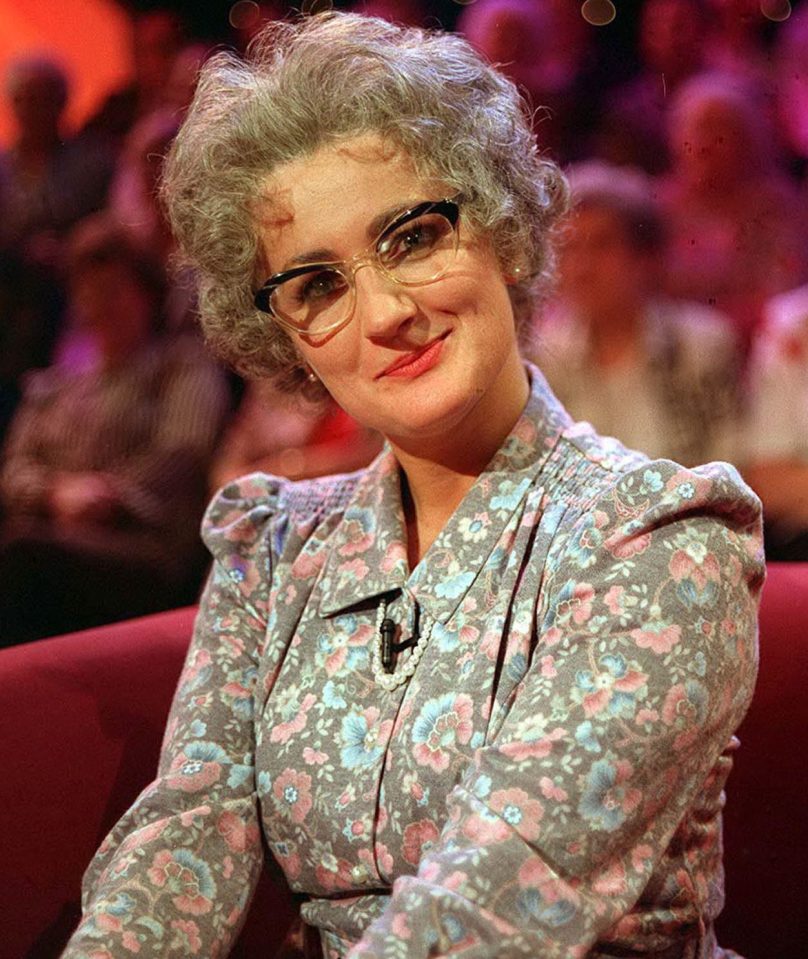 The star won audiences hearts with her charming alter ego Mrs Merton 