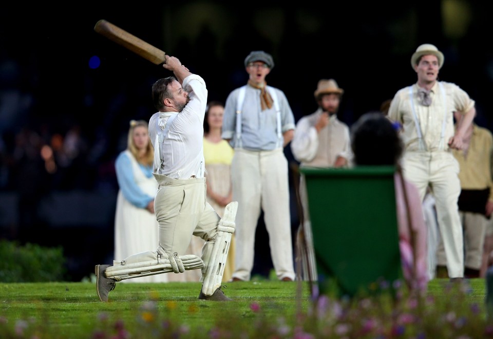  Cricket scene from the opening ceremony of the 2012 Games in London