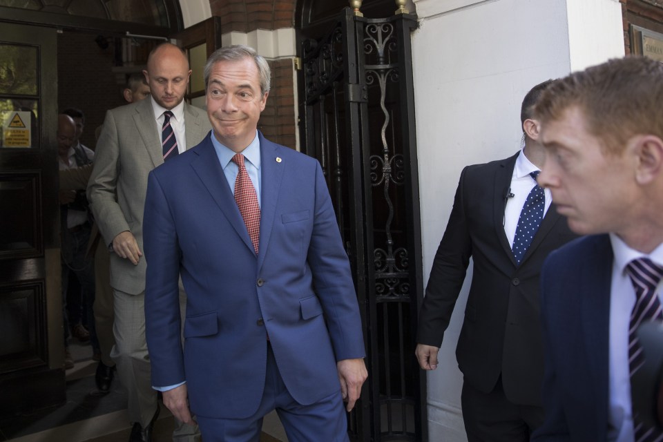  Farage was a staunch tory in his schooldays but quit over John Major's European policy