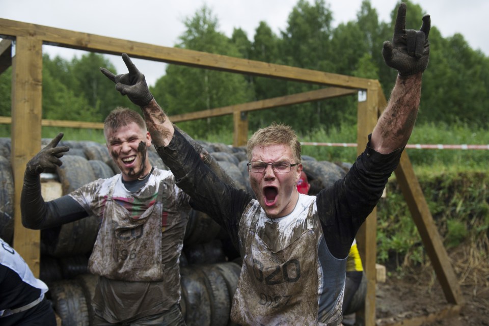 Triumphant competitors cheered and beamed as they finally dragged themselves across the finish line